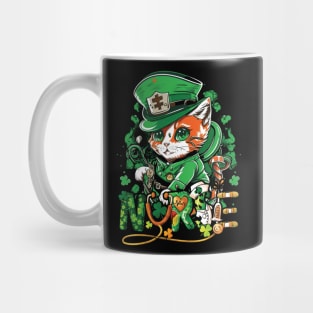 St Patricks Day Nurse Cat Leprechaun Lucky Green Proud Irish Mug